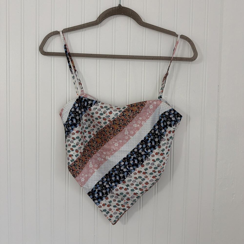 Princess Polly Bandana Silk Top Colorful Size Us 4 NWOT